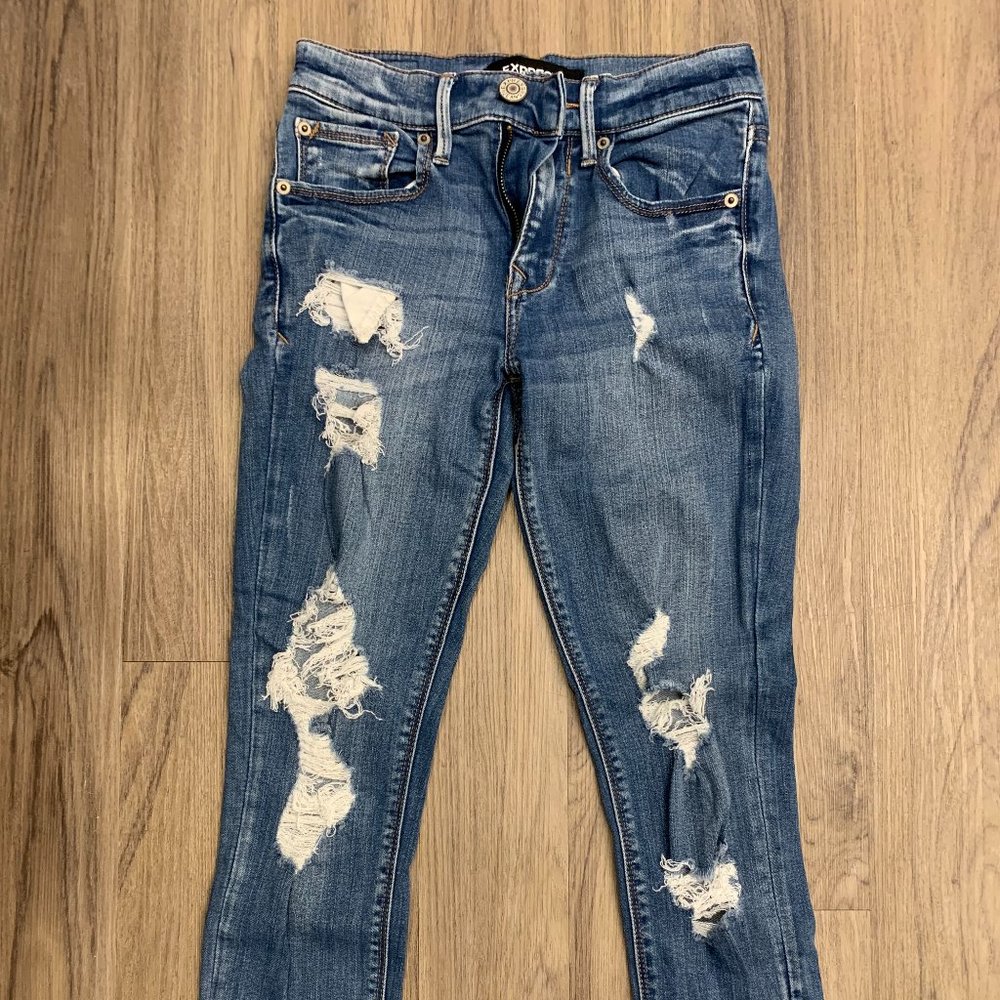 Express Distressed Jeggings Size 00S